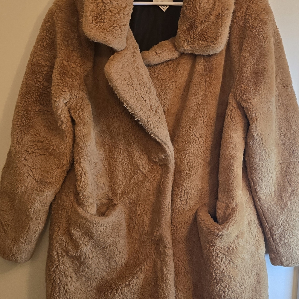 Elegant Tan Teddy Jacket